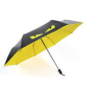 创意小恶魔折叠伞 防紫外线黑胶伞 晴雨伞 