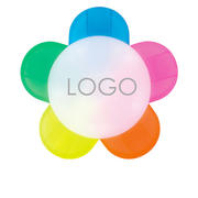 五色花瓣荧光笔 广告笔 展会礼品 促销礼品 公司商务实用定制LOGO 